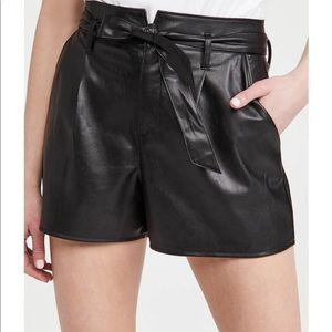 Paige Women's Melila Faux Leather Shorts Size 6